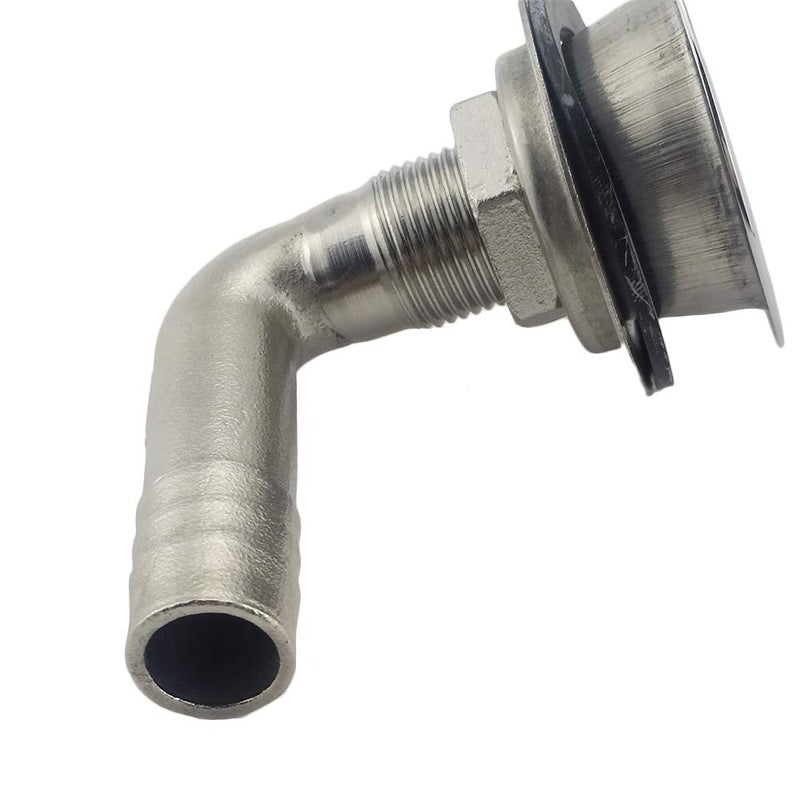 keehui Universal 90Â° Flush Mount Fuel Vent 316 Stainless Steel Marine Grade Fuel Gas Tank Vent with Mounting Gasket Hardware Fitting for 5/8inch Hose - Image 5